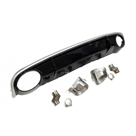 Diffusore Posteriore Audi A4 / A4 Avant B8 08-12 Look RS4 ABS (Cod. E-TCA0202)