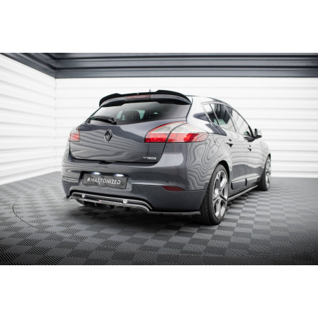 Splitter posteriore (con barre verticali) Renault Megane GT MK3 Facelift (Cod. M-RE-ME-3-GT-RD1G+RD2