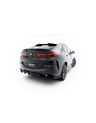 Splitter posteriore (con barre verticali) V.1 BMW X6 M-Pack G06 Facelift (Cod. M-BM-X6-G06F-MPACK-RD