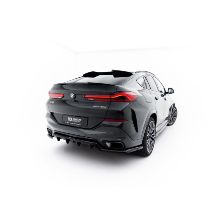 Splitter posteriore (con barre verticali) V.1 BMW X6 M-Pack G06 Facelift (Cod. M-BM-X6-G06F-MPACK-RD