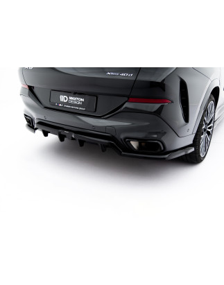 Splitter posteriore (con barre verticali) V.1 BMW X6 M-Pack G06 Facelift (Cod. M-BM-X6-G06F-MPACK-RD