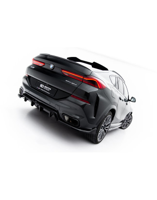 Splitter posteriore (con barre verticali) V.2 BMW X6 M-Pack G06 Facelift (Cod. M-BM-X6-G06F-MPACK-RD