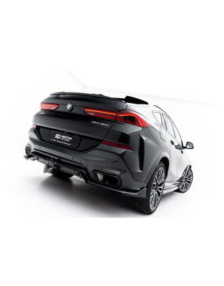 Splitter posteriore (con barre verticali) V.2 BMW X6 M-Pack G06 Facelift (Cod. M-BM-X6-G06F-MPACK-RD
