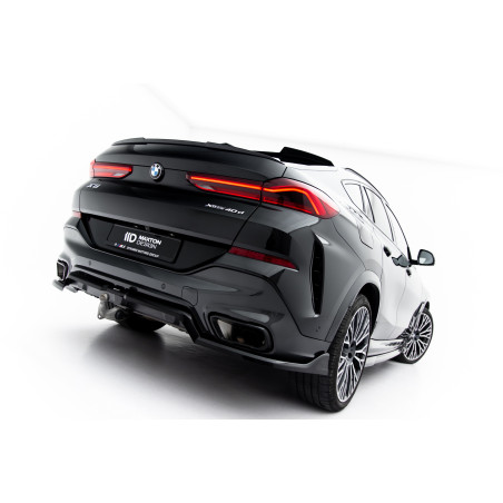 Splitter posteriore (con barre verticali) V.2 BMW X6 M-Pack G06 Facelift (Cod. M-BM-X6-G06F-MPACK-RD