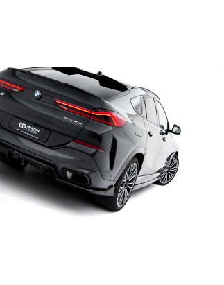 Splitter posteriore (con barre verticali) V.2 BMW X6 M-Pack G06 Facelift (Cod. M-BM-X6-G06F-MPACK-RD