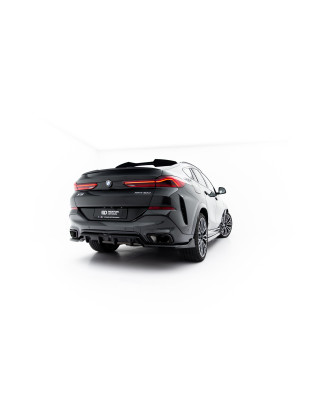 Splitter posteriore (con barre verticali) V.2 BMW X6 M-Pack G06 Facelift (Cod. M-BM-X6-G06F-MPACK-RD