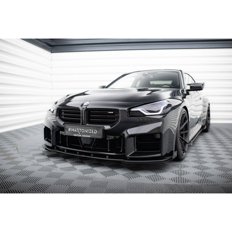 SPLITTER ANTERIORE street pro V.1 + Flaps BMW M2 G87 (Cod. M-BMM2G87CNC-FD1B+FSF1G)