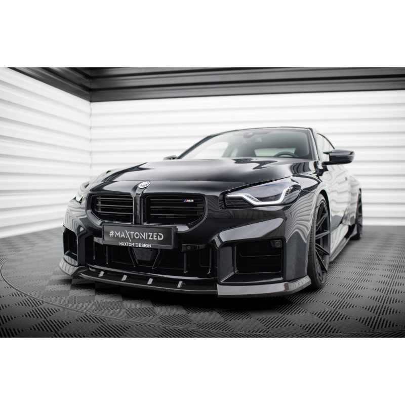Splitter anteriore in carbonio  V.2 BMW M2 G87 (Cod. M-CF-BM-M2-G87-FD3-245-P)