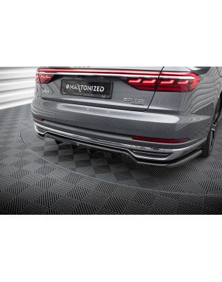Splitter posteriore (con barre verticali) Audi A8 D5 (Cod. M-AU-A8-D5-RD1G+RD2G)