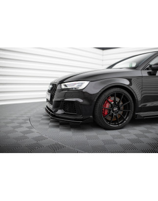 SPLITTER ANTERIORE street pro V.1 + Flaps Audi RS3 berlina 8V Facelift (Cod. M-AURS38VFSCNC-FD1B+FSF