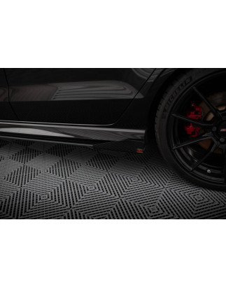 Diffusori minigonne street pro V.1 + Flaps Audi RS3 berlina 8V Facelift (Cod. M-AURS38VFSCNC-SD1B+SF