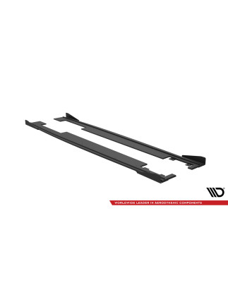 Diffusori minigonne street pro + Flaps Audi A7 RS7 Look C7 (Cod. M-AUA7C7RS7LOOKCNC-SD1B+SF1G)