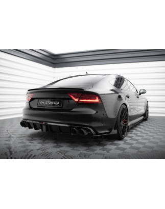 Splitters posteriori laterali Street Pro + Flaps Audi A7 S-Line C7 (Cod. M-AUA7C7RS7SLINECNC-RSD1B+R