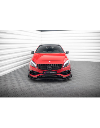 SPLITTER ANTERIORE street pro + Flaps Mercedes-Benz A 45 AMG Aero W176 Facelift (Cod. M-MEA176FAEROC