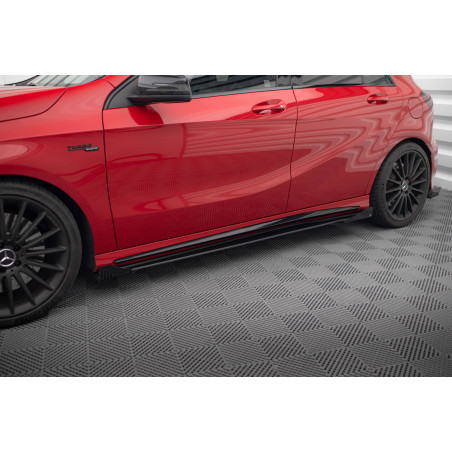 Diffusori minigonne street pro + Flaps Mercedes-Benz A 45 AMG W176 Facelift (Cod. M-MEA176FAEROCNC-S