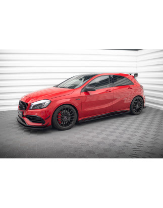Diffusori minigonne street pro + Flaps Mercedes-Benz A 45 AMG W176 Facelift (Cod. M-MEA176FAEROCNC-S