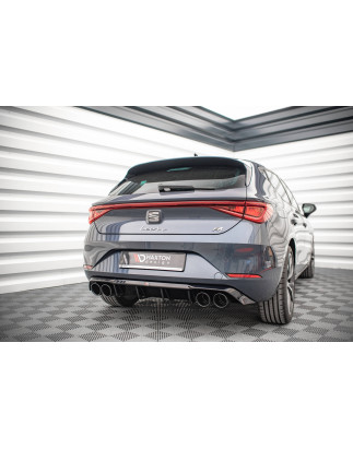Sottoparaurti posteriore + scarico Ends Imitation Seat Leon FR  Mk4 (Cod. M-SE-LE-4-FR-RS1G+BLACK)