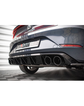 Sottoparaurti posteriore + scarico Ends Imitation Seat Leon FR  Mk4 (Cod. M-SE-LE-4-FR-RS1G+BLACK)