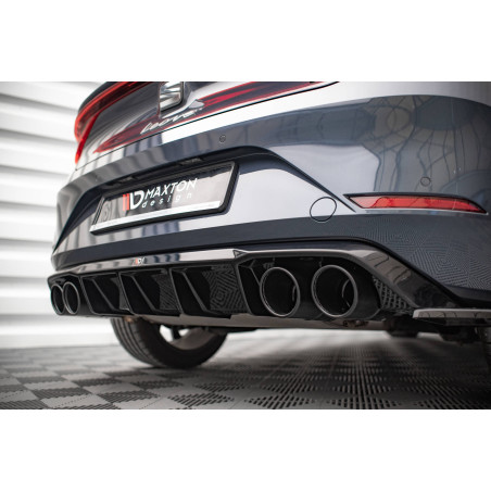 Sottoparaurti posteriore + scarico Ends Imitation Seat Leon FR  Mk4 (Cod. M-SE-LE-4-FR-RS1G+BLACK)