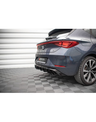 Sottoparaurti posteriore + scarico Ends Imitation Seat Leon FR  Mk4 (Cod. M-SE-LE-4-FR-RS1G+BLACK)