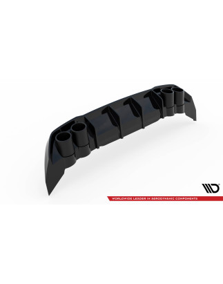 Sottoparaurti posteriore + scarico Ends Imitation Seat Leon FR  Mk4 (Cod. M-SE-LE-4-FR-RS1G+BLACK)