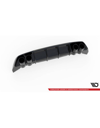 Sottoparaurti posteriore + scarico Ends Imitation Seat Leon FR  Mk4 (Cod. M-SE-LE-4-FR-RS1G+BLACK)