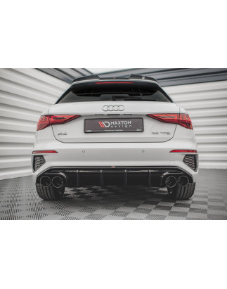 Sottoparaurti posteriore + scarico Ends Imitation Audi A3 S-Line Sportback 8Y (Cod. M-AU-A3-8Y-SLINE