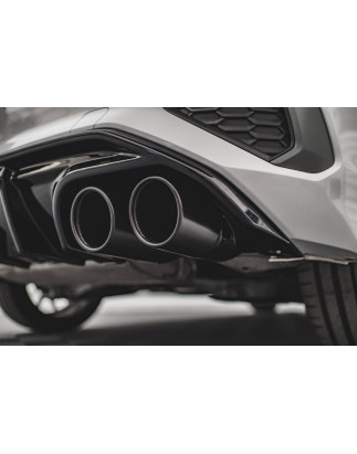 Sottoparaurti posteriore + scarico Ends Imitation Audi A3 S-Line Sportback 8Y (Cod. M-AU-A3-8Y-SLINE