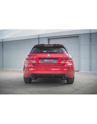 Sottoparaurti posteriore + scarico Ends Imitation Peugeot 308 GT Mk2 Facelift (Cod. M-PE-308-2F-GT-R