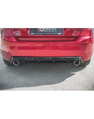 Sottoparaurti posteriore + scarico Ends Imitation Peugeot 308 GT Mk2 Facelift (Cod. M-PE-308-2F-GT-R