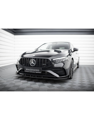 SPLITTER ANTERIORE street pro + Flaps Mercedes-AMG A35 W177 Facelift (Cod. M-MEA177F35CNC-FD1B+FSF1G