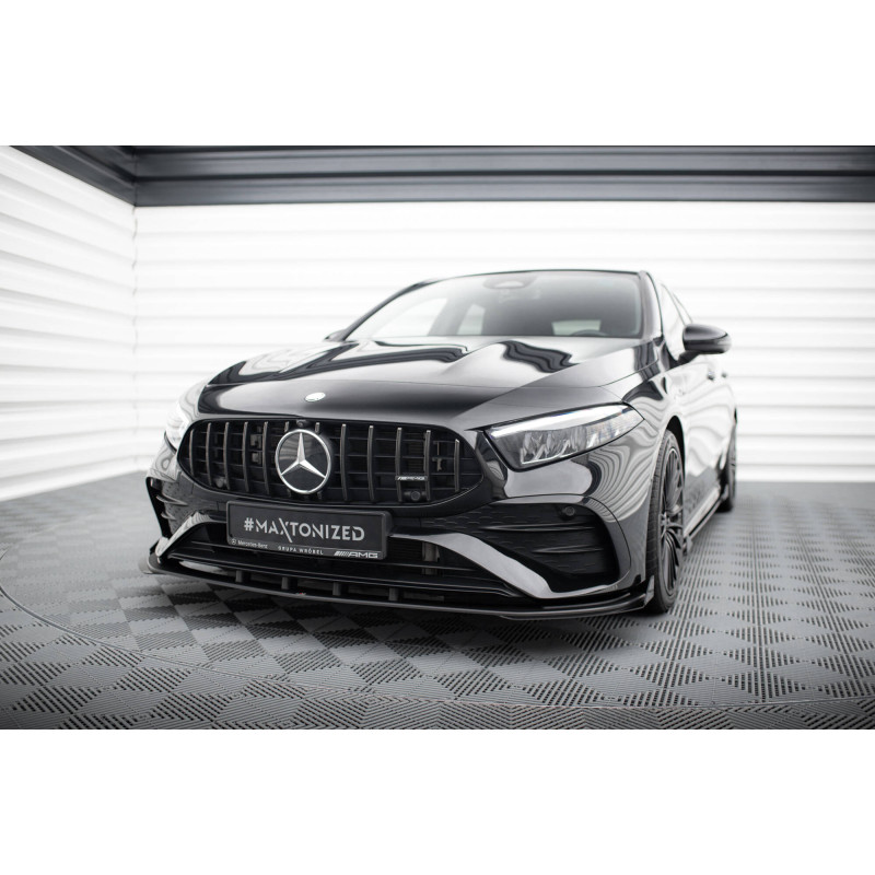 SPLITTER ANTERIORE street pro + Flaps Mercedes-AMG A35 W177 Facelift (Cod. M-MEA177F35CNC-FD1B+FSF1G