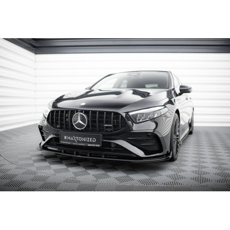 SPLITTER ANTERIORE street pro + Flaps Mercedes-AMG A35 W177 Facelift (Cod. M-MEA177F35CNC-FD1B+FSF1G