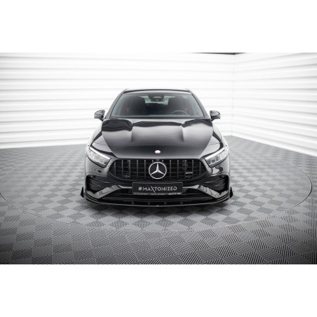 SPLITTER ANTERIORE street pro + Flaps Mercedes-AMG A35 W177 Facelift (Cod. M-MEA177F35CNC-FD1B+FSF1G