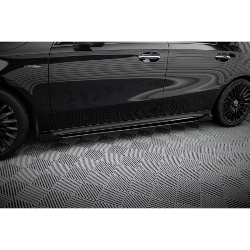 Diffusori minigonne street pro + Flaps Mercedes-AMG A35 W177 Facelift (Cod. M-MEA177F35CNC-SD1B+SF1G