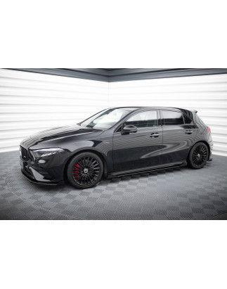 Diffusori minigonne street pro + Flaps Mercedes-AMG A35 W177 Facelift (Cod. M-MEA177F35CNC-SD1B+SF1G