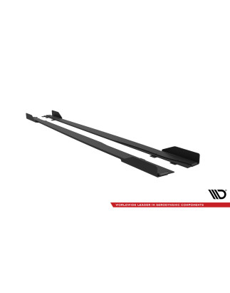 Diffusori minigonne street pro + Flaps Mercedes-AMG A35 W177 Facelift (Cod. M-MEA177F35CNC-SD1B+SF1G