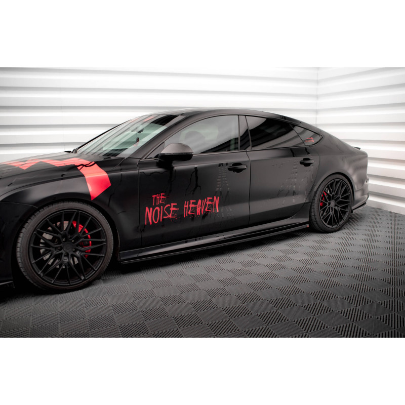 Diffusori minigonne Audi A7 RS7 Look C7 (Cod. M-AU-A7-C7-SLINE-SD1G)