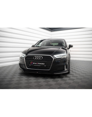 SPLITTER ANTERIORE V.2 Audi A3 Sportback 8V Facelift (Cod. M-AU-A3-3F-SB-FD2G)