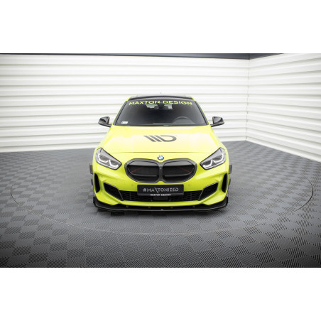 SPLITTER ANTERIORE street pro + Flaps BMW 1 M-Pack / M135i / 128ti F40 (Cod. M-BM140MPACKCNC-FD1B+FS