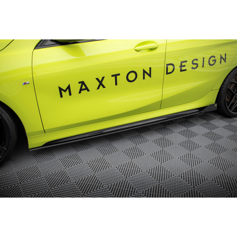 Diffusori minigonne street pro + Flaps BMW 1 M-Pack / M135i / 128ti F40 (Cod. M-BM140MPACKCNC-SD1B+S