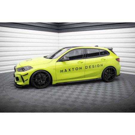 Diffusori minigonne street pro + Flaps BMW 1 M-Pack / M135i / 128ti F40 (Cod. M-BM140MPACKCNC-SD1B+S