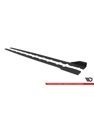 Diffusori minigonne street pro + Flaps BMW 1 M-Pack / M135i / 128ti F40 (Cod. M-BM140MPACKCNC-SD1B+S