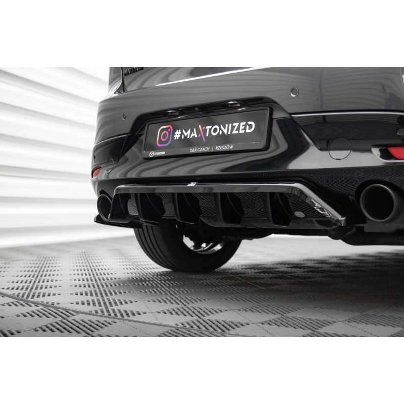 Splitter posteriore (con barre verticali) Mazda 3 Mk4 (Cod. M-MA-3-4-RD1G+RD2G)