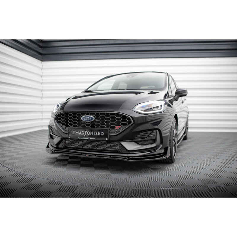 SPLITTER ANTERIORE V.4 + Flaps Ford Fiesta ST / ST-line Mk8 Facelift (Cod. M-FO-FI-8F-ST-FD4G+FSF1B)