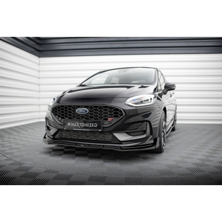 SPLITTER ANTERIORE V.4 + Flaps Ford Fiesta ST / ST-line Mk8 Facelift (Cod. M-FO-FI-8F-ST-FD4G+FSF1B)