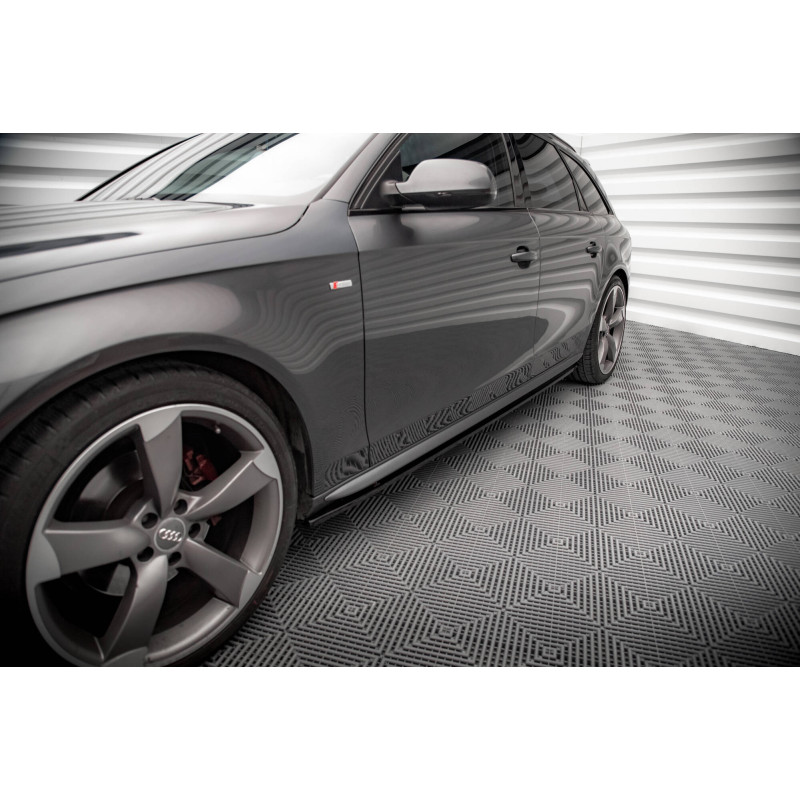 Diffusori minigonne V.2 Audi A4 / A4 S-Line / S4 B8  (Cod. M-AU-A4-B8F-SLINE-SD1G)