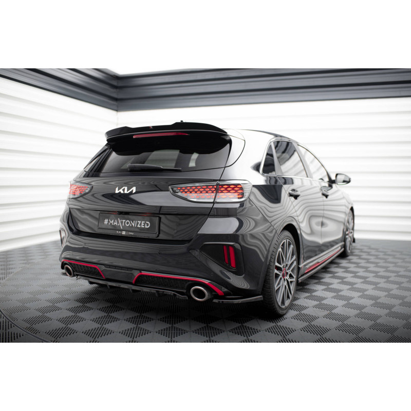 Splitter posteriore (con barre verticali) Kia Ceed GT Mk3 Facelift (Cod. M-KI-CE-3F-GT-RD1G+RD2G)