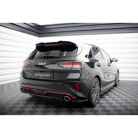 Splitter posteriore (con barre verticali) Kia Ceed GT Mk3 Facelift (Cod. M-KI-CE-3F-GT-RD1G+RD2G)