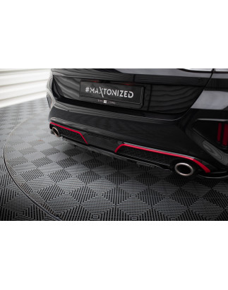 Splitter posteriore (con barre verticali) Kia Ceed GT Mk3 Facelift (Cod. M-KI-CE-3F-GT-RD1G+RD2G)